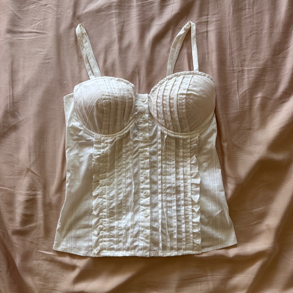 White padded Corset Top